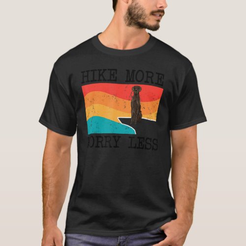 Hike More Worry Less Black Great Dane Graphic Hiki T_Shirt