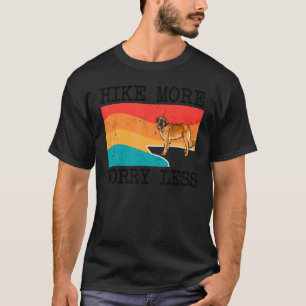 Hike More Worry Less Leonberger Graphic Hiking T-Shirt