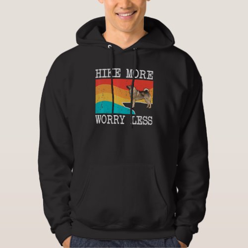 Hike More Worry Less Norwegian Elkhound Graphic Hi Hoodie