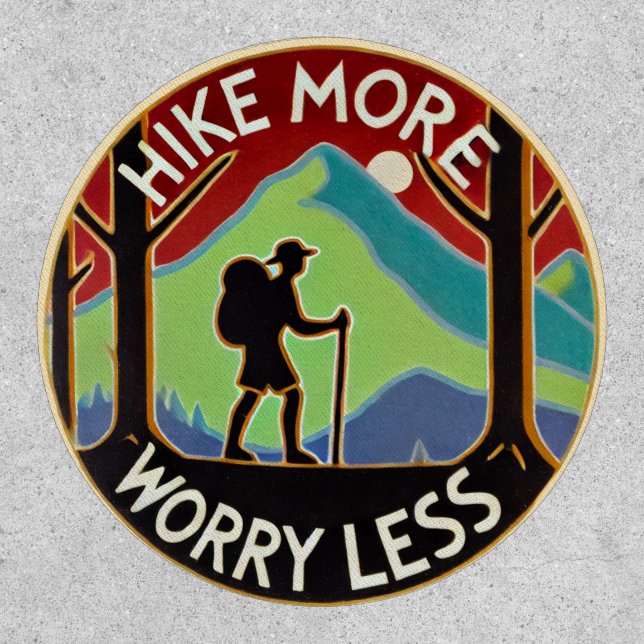Hike more Worry Less                               Patch (Front)