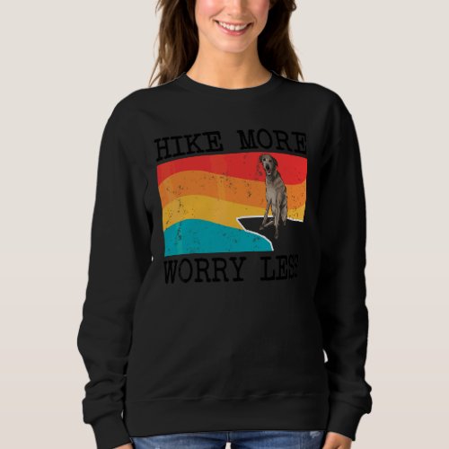 Hike More Worry Less Scottish Deerhound Graphic Hi Sweatshirt
