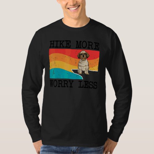 Hike More Worry Less Shih Tzu Graphic Hiking T-Shirt