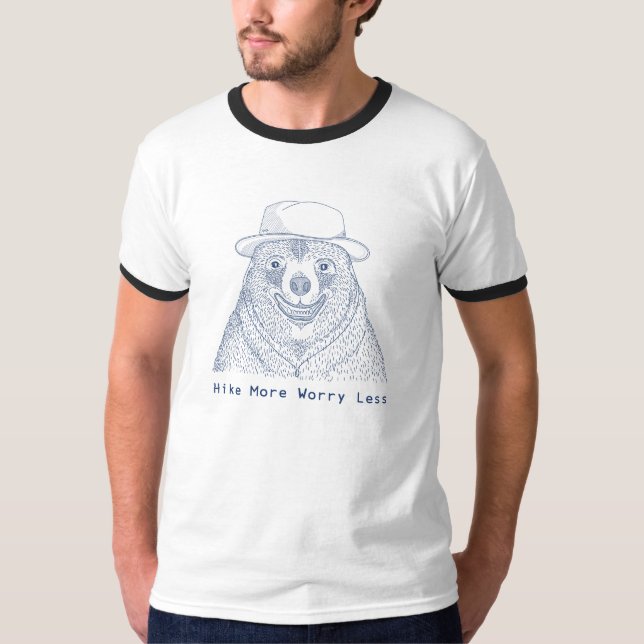 Hike More Worry less / Smiling Bear T-Shirt (Front)