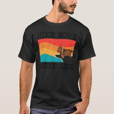 Hike More Worry Less Sussex Spaniel Graphic Hiking T-Shirt