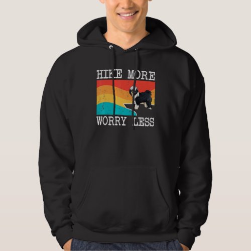 Hike More Worry Less Tibetan Terrier Graphic Hikin Hoodie