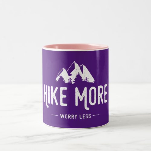 Hike More Worry Less Two_Tone Coffee Mug