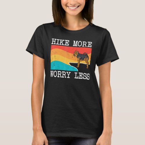 Hike More Worry Less Welsh Terrier Graphic Hiking T-Shirt