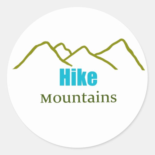 Hike Mountains Simplistic Silhouette Sticker