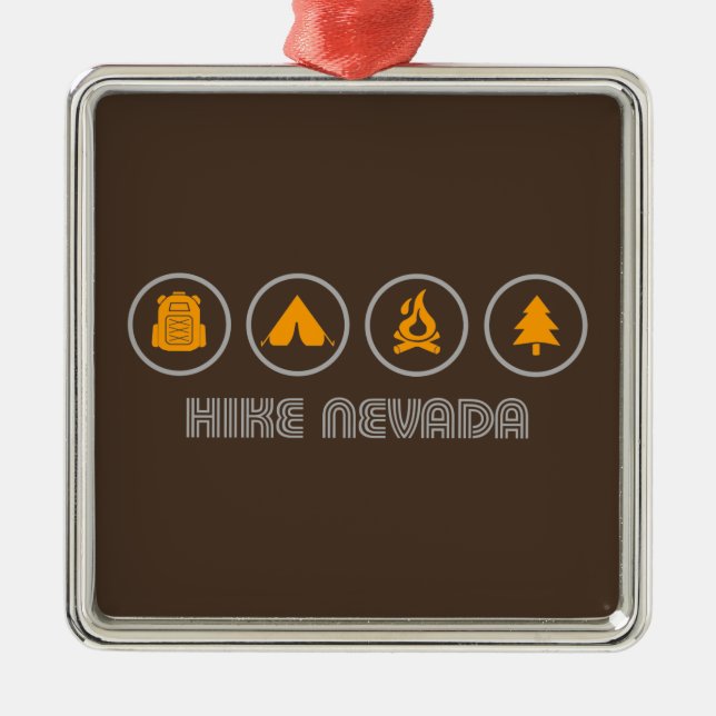 Hike Nevada Metal Ornament (Front)