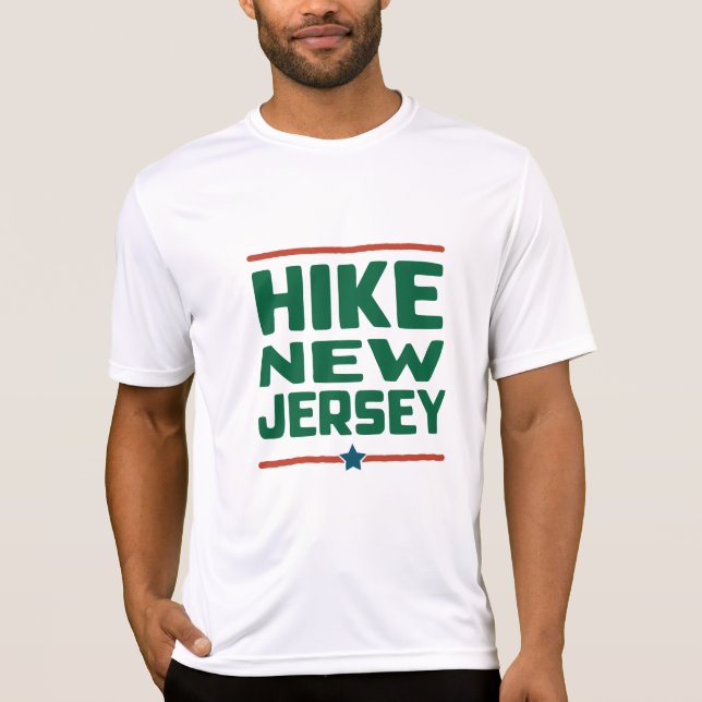 Hike New Jersey (Star) - Wicking T-Shirt (Front)