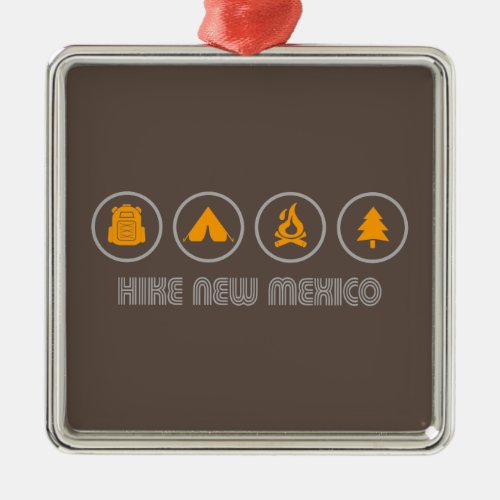 Hike New Mexico Metal Ornament