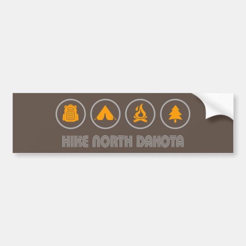 Hike North Dakota Bumper Sticker