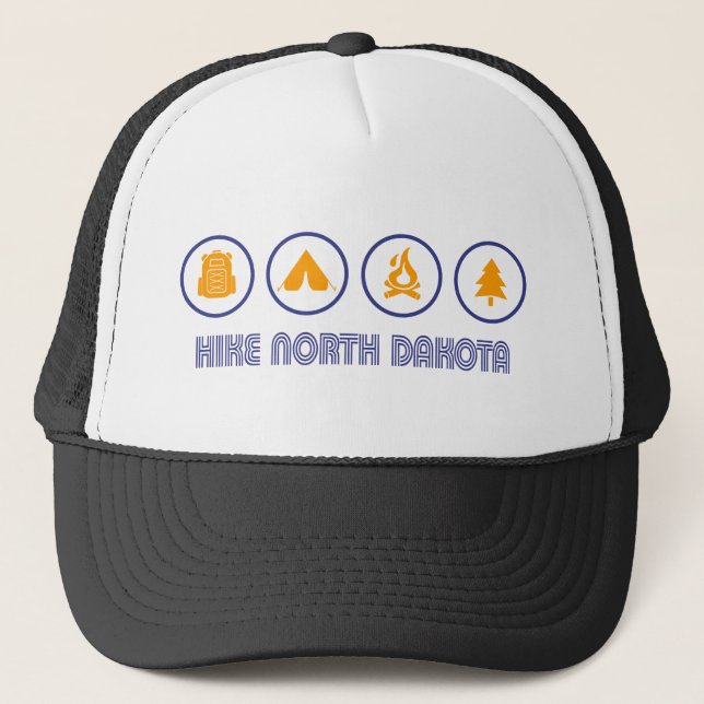 Hike North Dakota Trucker Hat (Front)