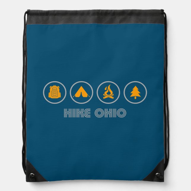 Hike Ohio Drawstring Bag (Front)