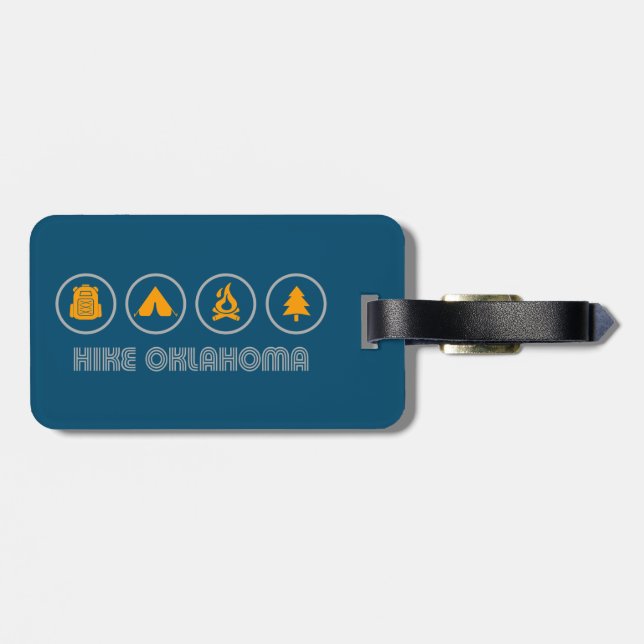 Hike Oklahoma Luggage Tag (Back Horizontal)
