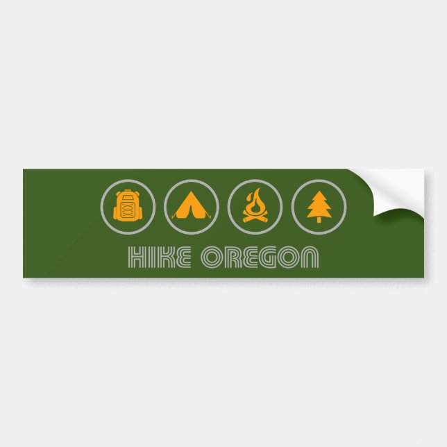 Hike Oregon Bumper Sticker (Front)