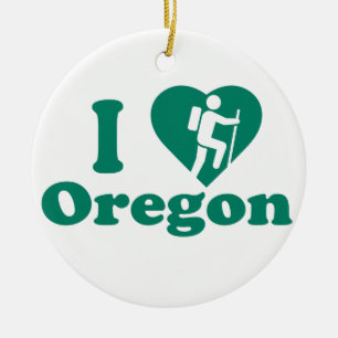 Hike Oregon Ceramic Ornament