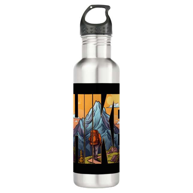 Hike our National Parks Stainless Steel Water Bottle (Front)