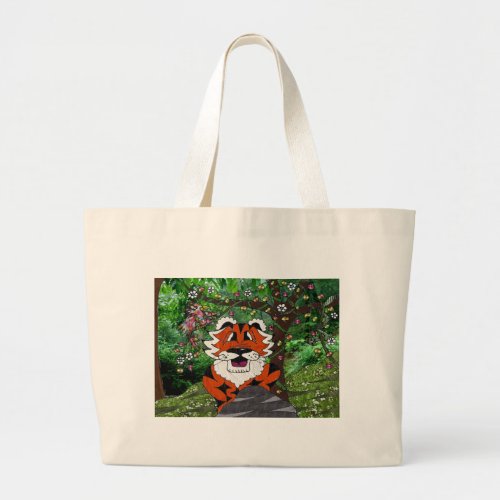 Hike Our Planet Eco_Team Tgrr Tiger Apparel  Gifts Large Tote Bag