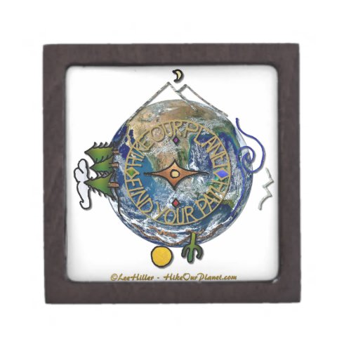 Hike Our Planet Hikers Soul Compass Earth Jewelry Box