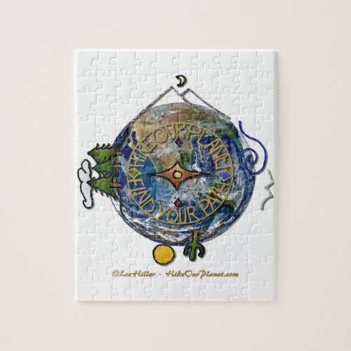 Hike Our Planet Hikers Soul Compass Earth Jigsaw Puzzle