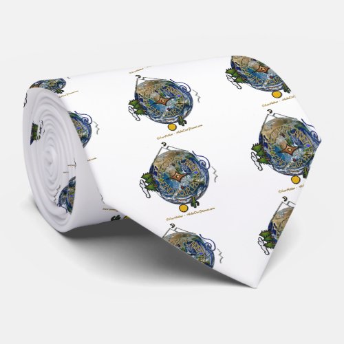 Hike Our Planet Hikers Soul Compass Earth Neck Tie