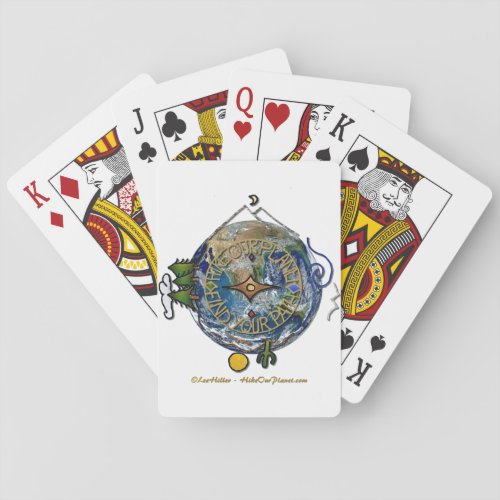 Hike Our Planet Hikers Soul Compass Earth Poker Cards