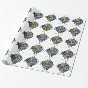 Hike Our Planet Hiker's Soul Compass Earth Wrapping Paper