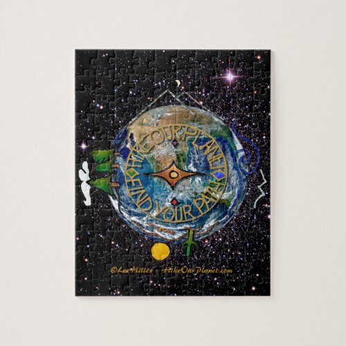 Hike Our Planet Hikers Soul Compass Space Jigsaw Puzzle