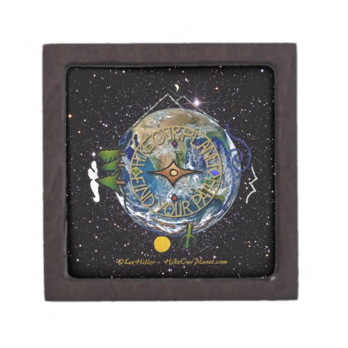 Hike Our Planet Hikers Soul Compass Space Keepsake Box