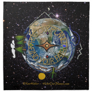 Hike Our Planet Hiker's Soul Compass Space Napkin