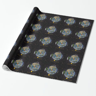 Hike Our Planet Hiker's Soul Compass Space Wrapping Paper