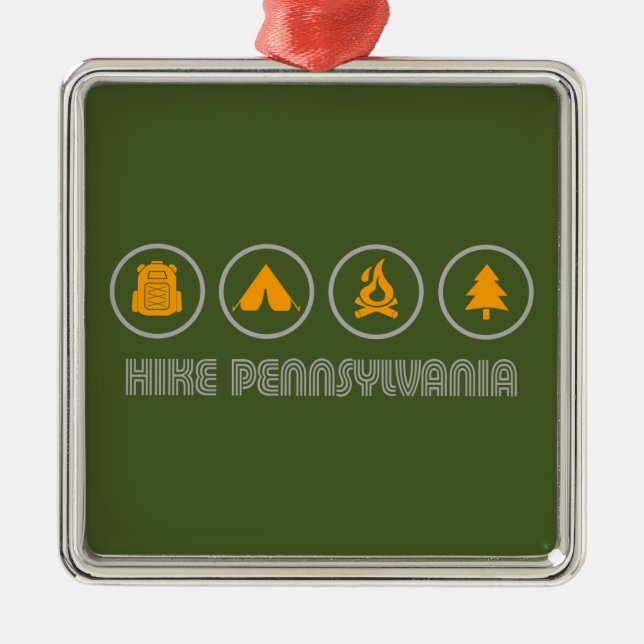 Hike Pennsylvania Metal Ornament (Front)