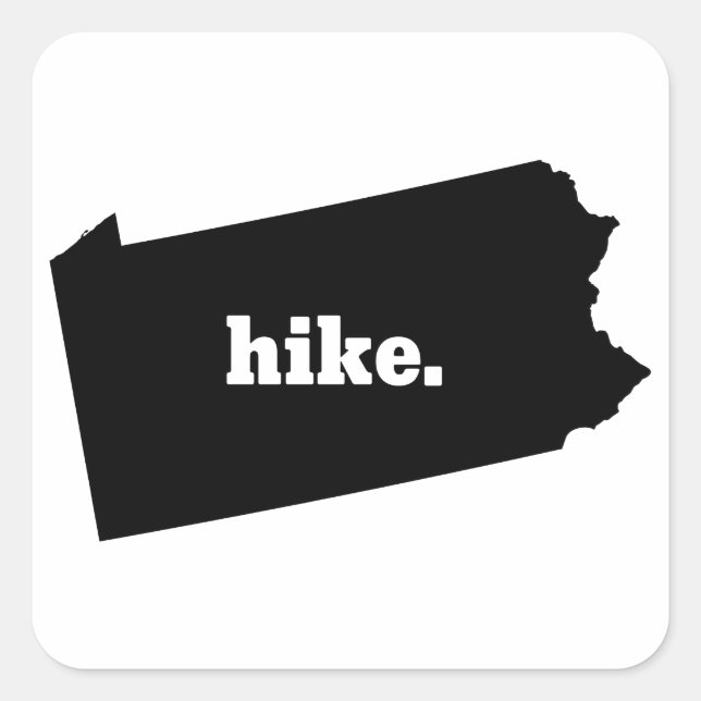 Hike Pennsylvania Square Sticker (Front)