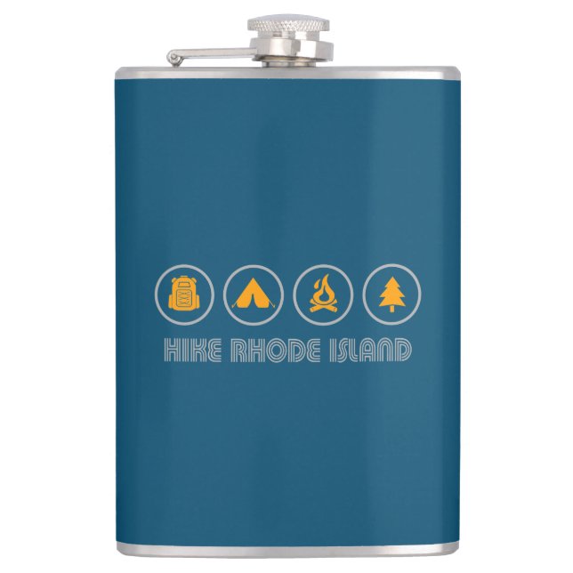 Hike Rhode Island Flask (Front)