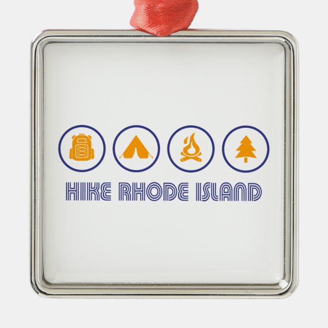 Hike Rhode Island Metal Ornament (Front)