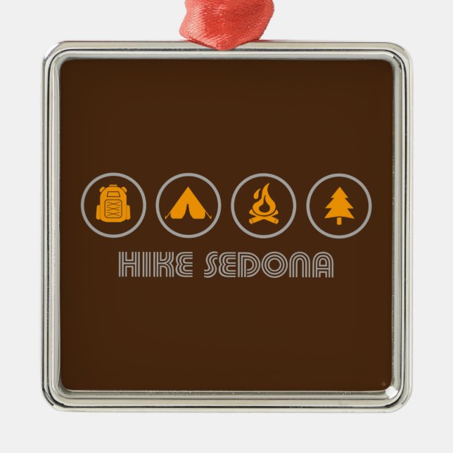 Hike Sedona Metal Ornament (Front)