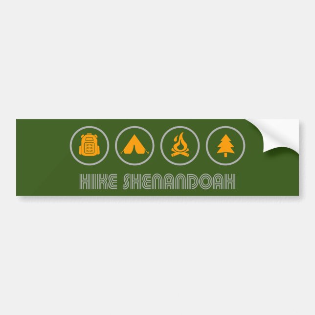 Hike Shenandoah Bumper Sticker (Front)