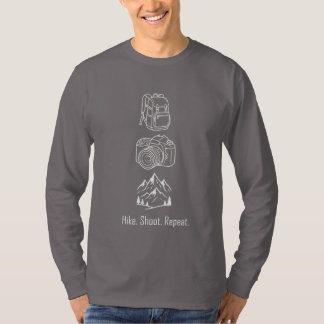 Hike Shoot Repeat – Hiking Photography Gift  T-Shirt