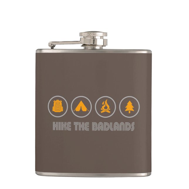 Hike The Badlands Flask (Front)