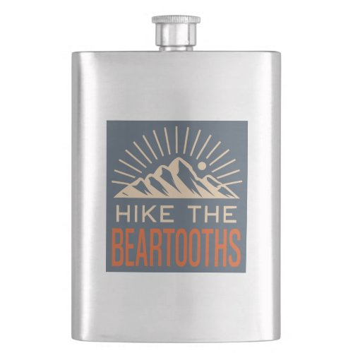 Hike The Beartooths Sunburst Flask