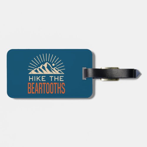 Hike The Beartooths Sunburst Luggage Tag