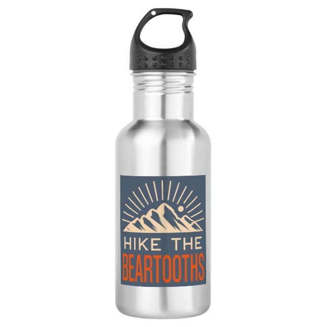 Hike The Beartooths Sunburst Stainless Steel Water Bottle (Front)