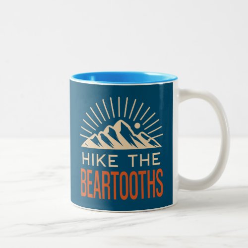 Hike The Beartooths Sunburst Two_Tone Coffee Mug