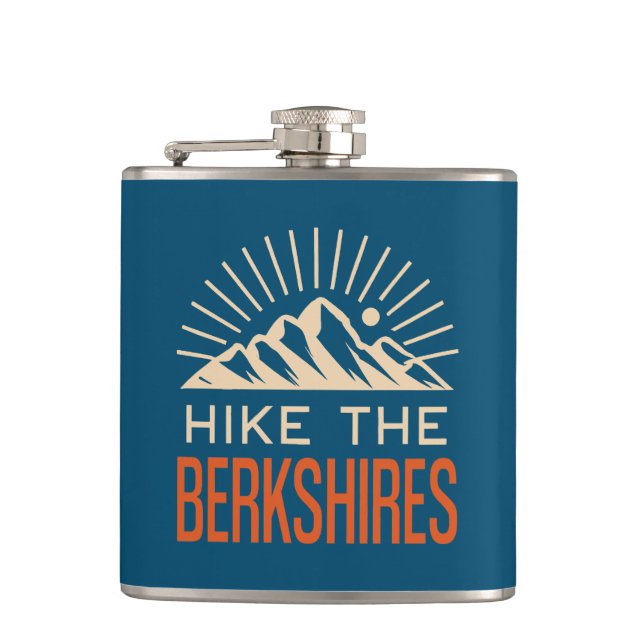 Hike The Berkshires Massachusetts Sunburst Flask (Front)