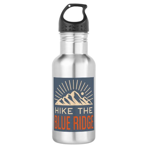 Hike The Blue Ridge Mountains Sunburst Stainless Steel Water Bottle