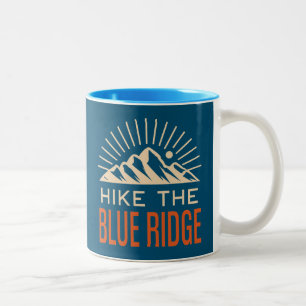 Hike The Blue Ridge Mountains Sunburst Two-Tone Coffee Mug