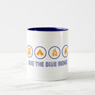 Hike The Blue Ridge Mountains Two-Tone Coffee Mug