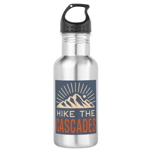 Hike The Cascades Sunburst Stainless Steel Water Bottle