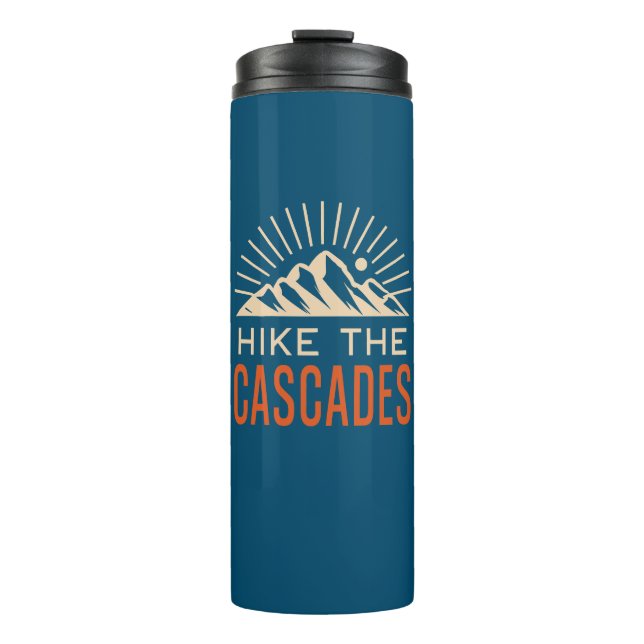 Hike The Cascades Sunburst Thermal Tumbler (Front)